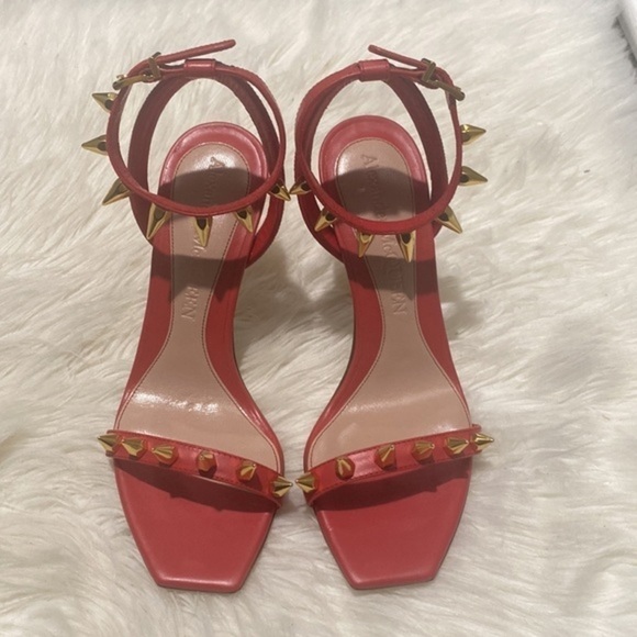 Alexander McQueen Punk stud Leather ankle strap sandals size 36.5EU - Picture 2 of 12
